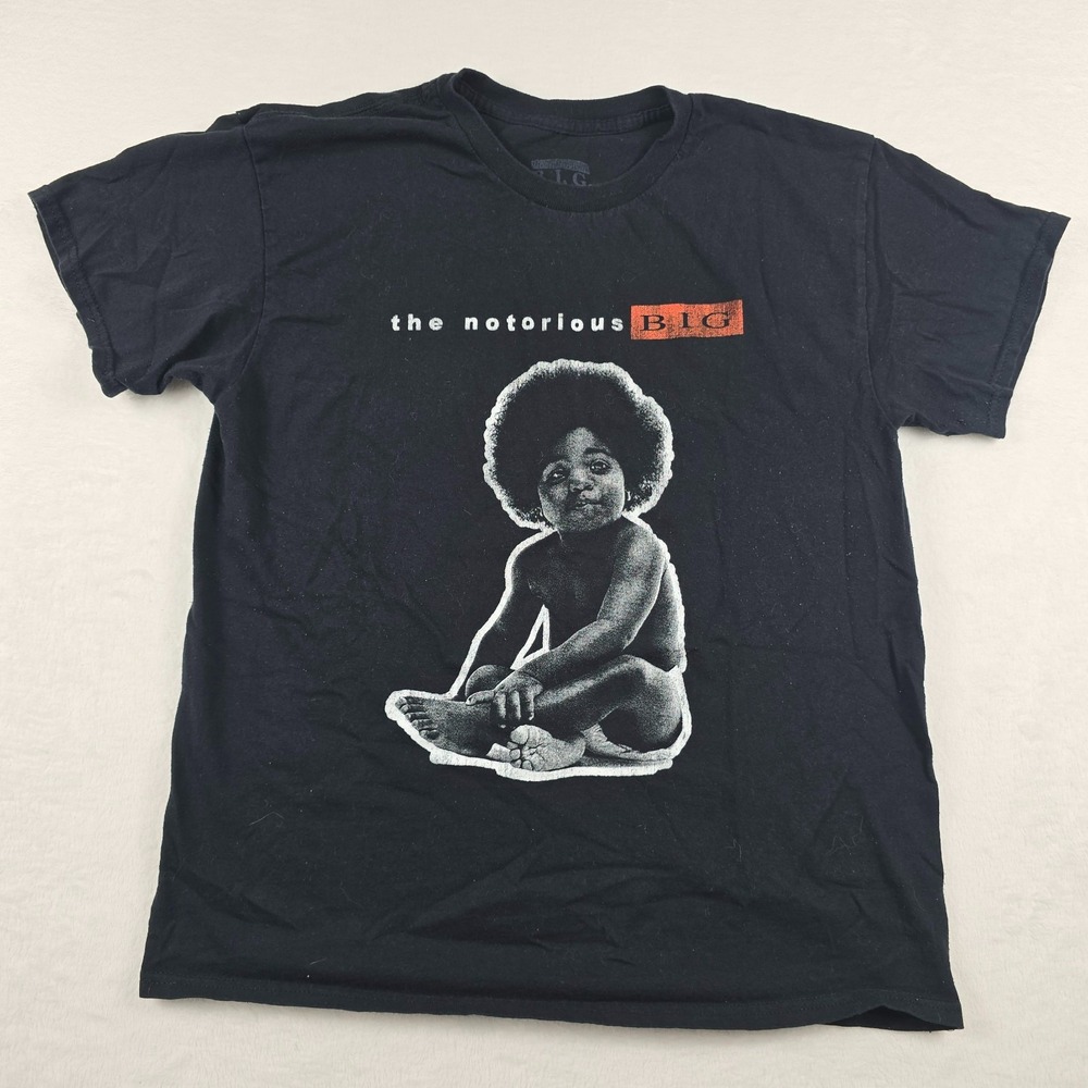 The Notorious BIG Ready to Die Album Cover Graphic T-Shirt Mens Large Black